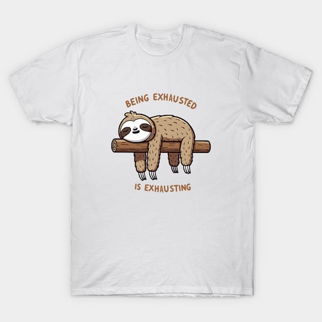 Exhausted Sloth T-Shirt by katzura